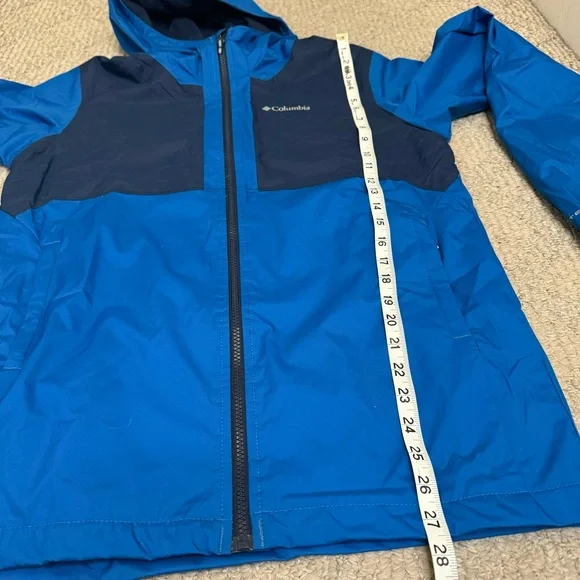 Columbia Jacket Coat Omni Tech Hood Fleece Lined Size XL Blue